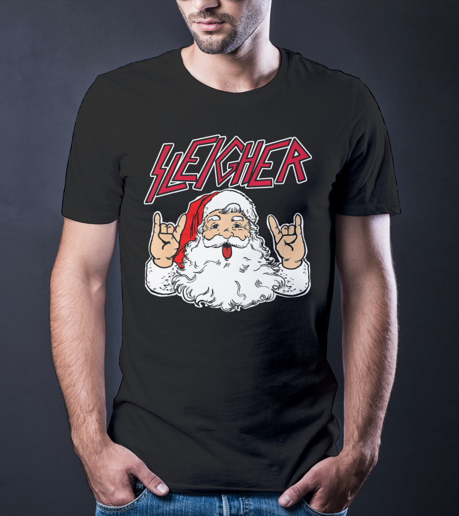 Santa Sleigher Funny Slayer Hail Santa T-Shirt