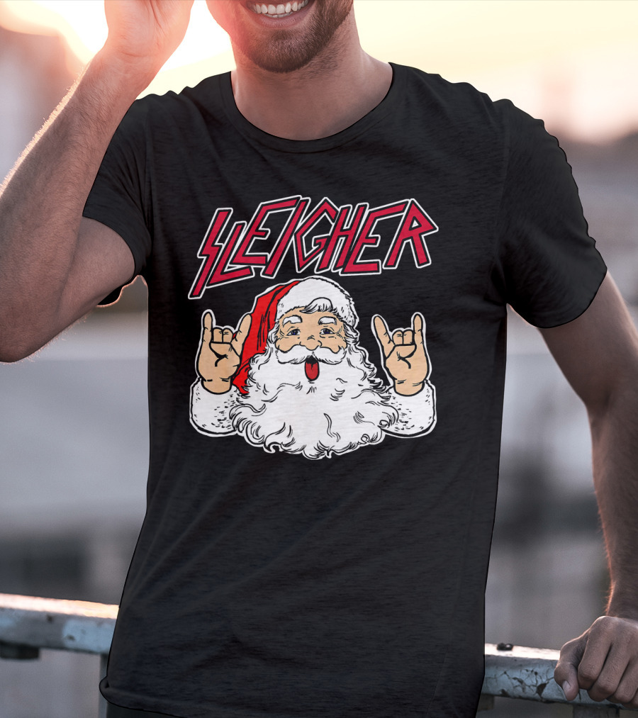 Santa Sleigher Funny Slayer Hail Santa T-Shirt