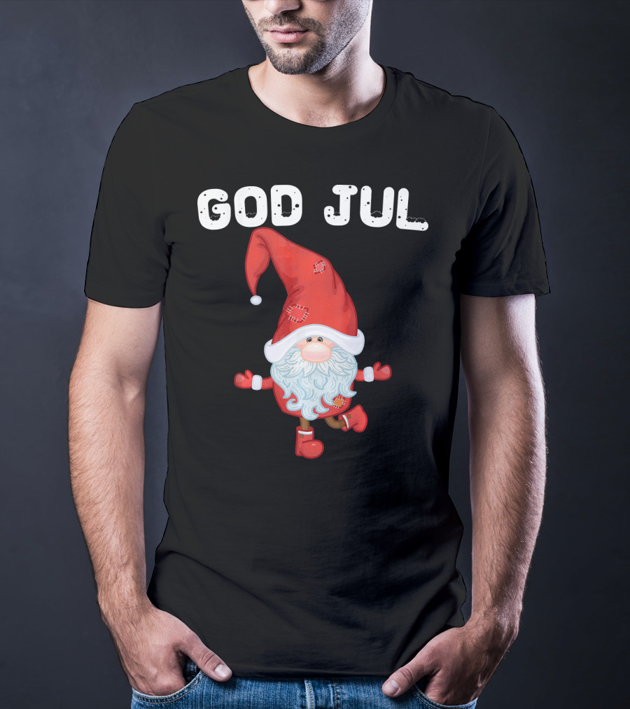 God Jul Santa Claus Swedish Merry Christmas Sweden T-Shirt