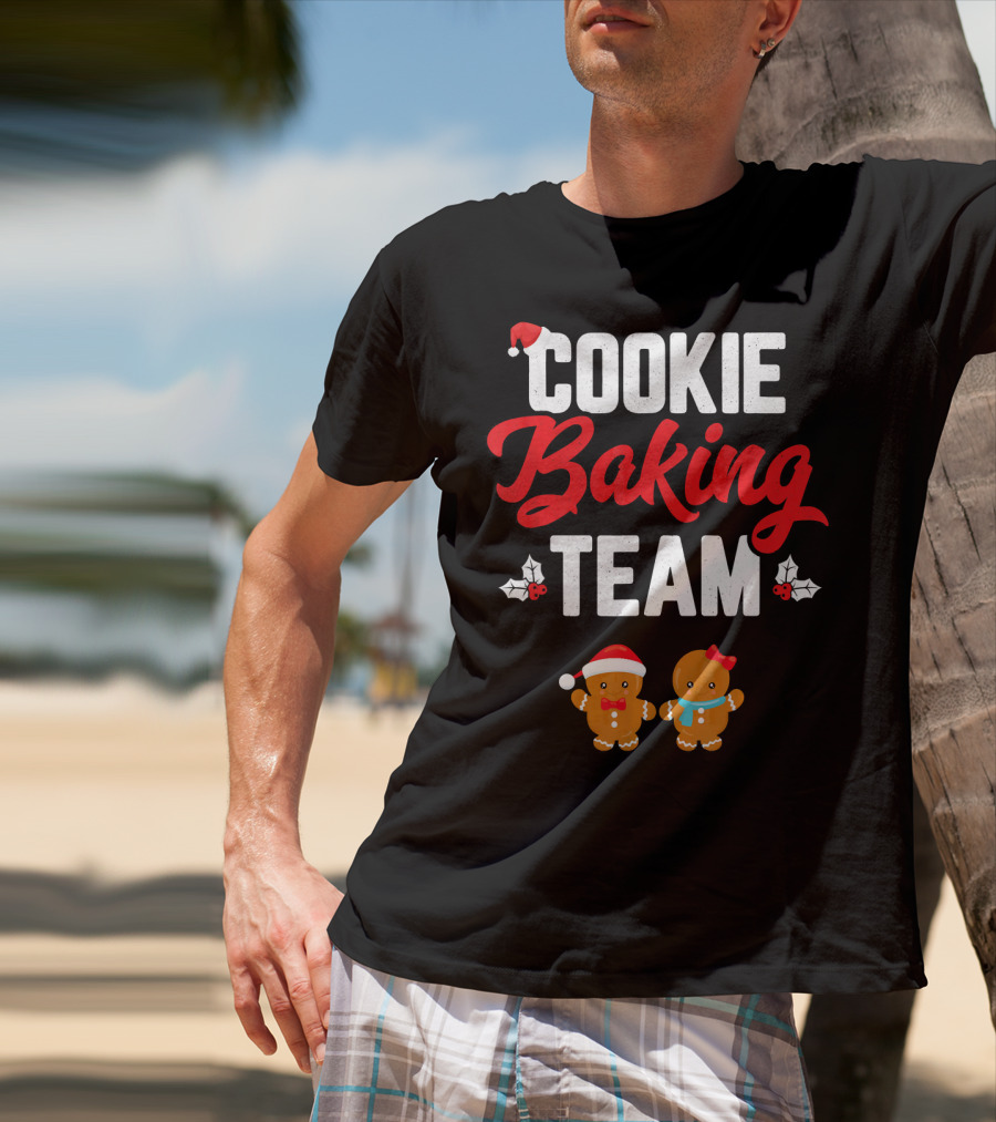 Cookie Baking Team Matching Family Christmas Gingerbread Holiday T-Shirt