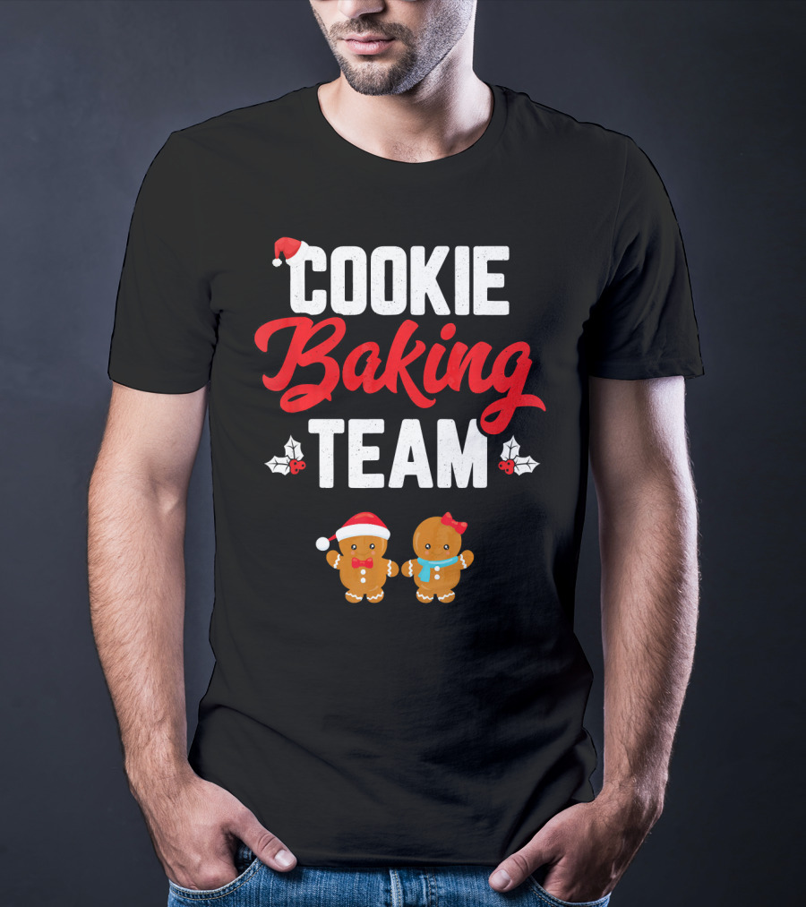 Cookie Baking Team Matching Family Christmas Gingerbread Holiday T-Shirt