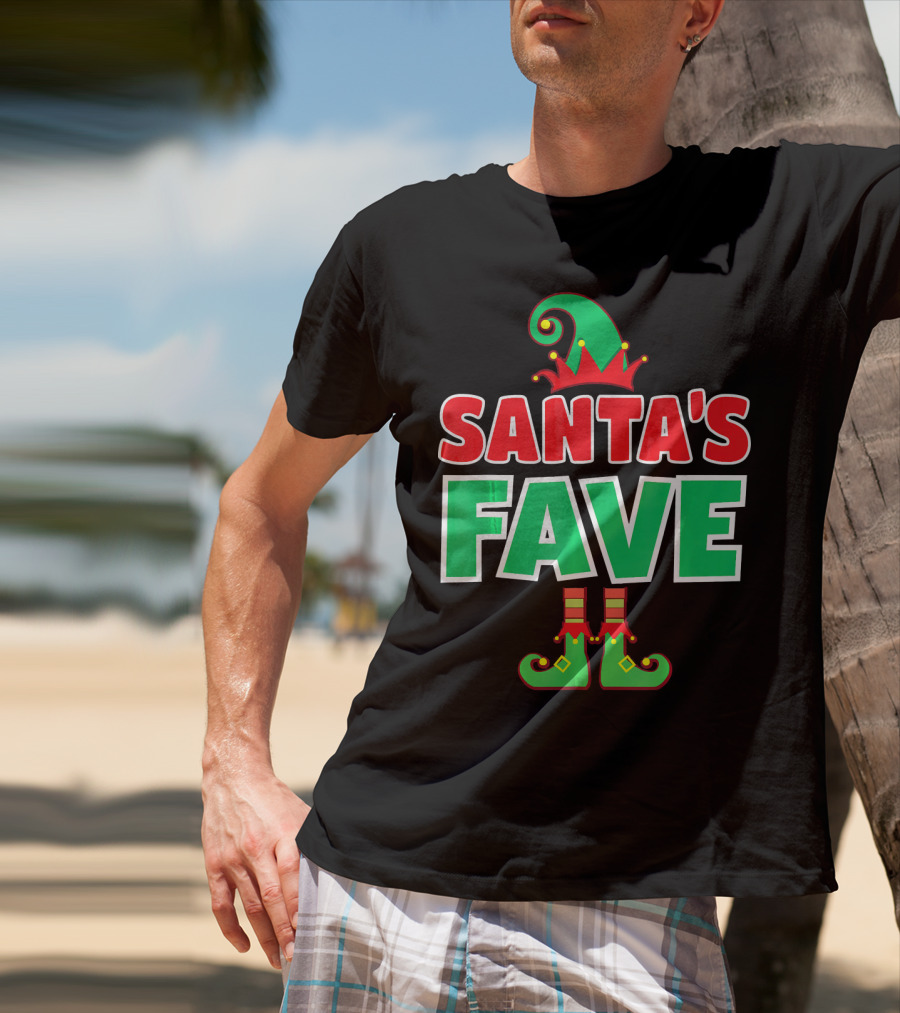 SANTA'S FAVE Elf Hat And Boots T-Shirt