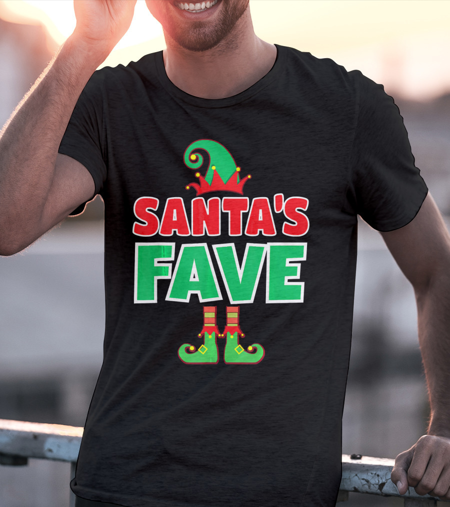 SANTA'S FAVE Elf Hat And Boots T-Shirt