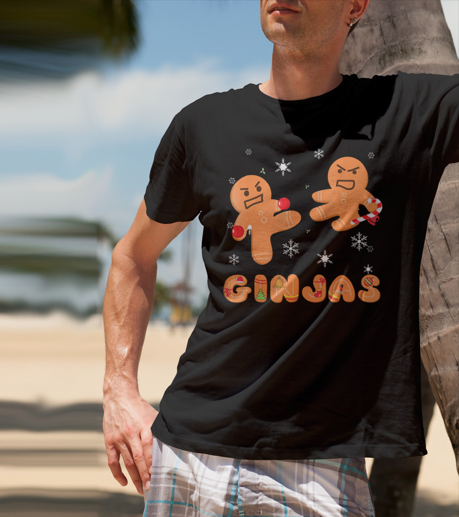 Ginjas Gingerbread Ninjas Holiday Fun T-Shirt