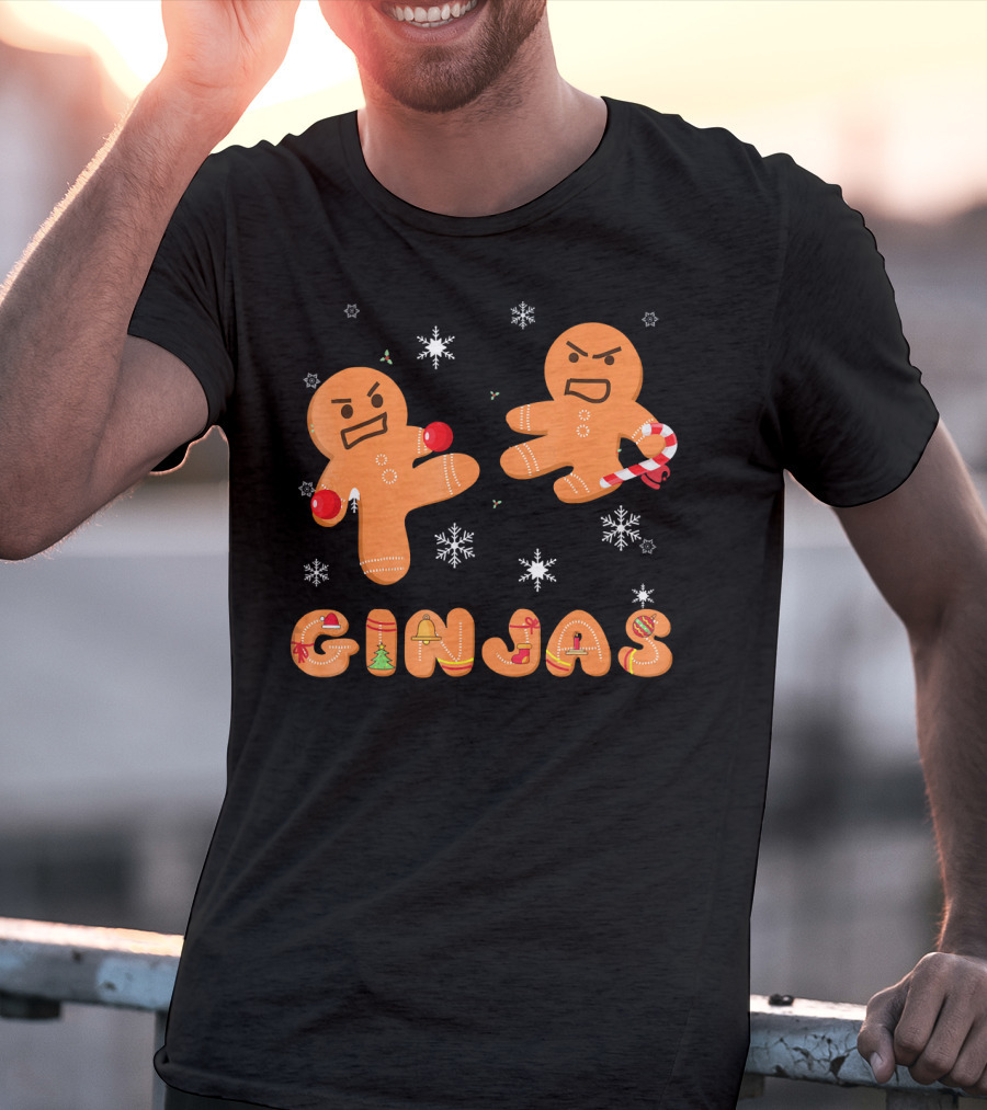 Ginjas Gingerbread Ninjas Holiday Fun T-Shirt