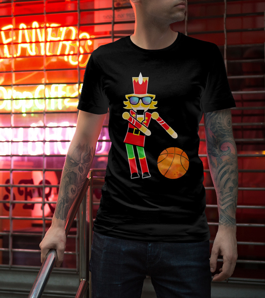 Christmas Nutcracker Basketball Floss Dance T-Shirt