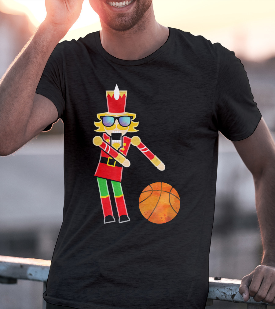 Christmas Nutcracker Basketball Floss Dance T-Shirt
