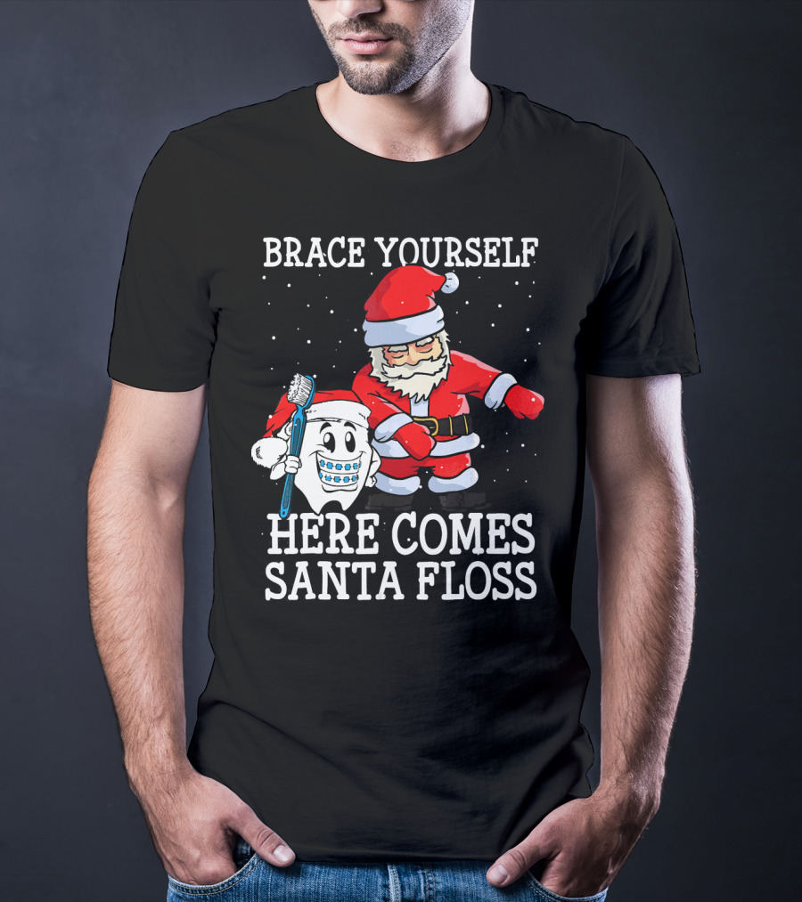 Brace Yourself Here Comes Santa Floss T-Shirt