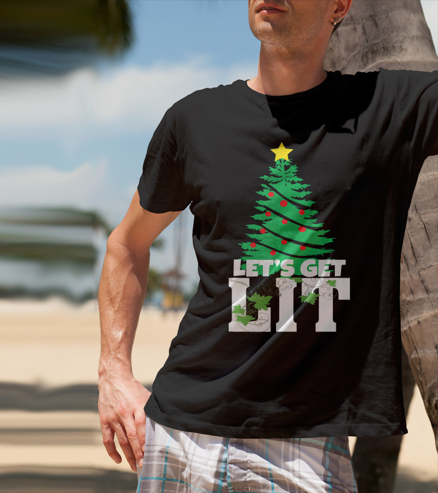 Let's Get Lit Christmas Tree T-Shirt
