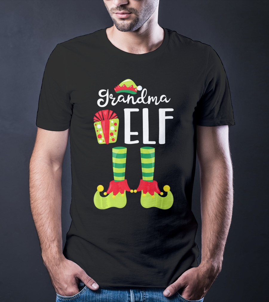Grandma Elf Family Christmas Elf T-Shirt