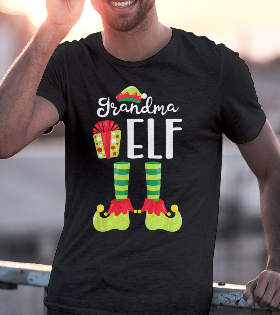 Grandma Elf Family Christmas Elf T-Shirt