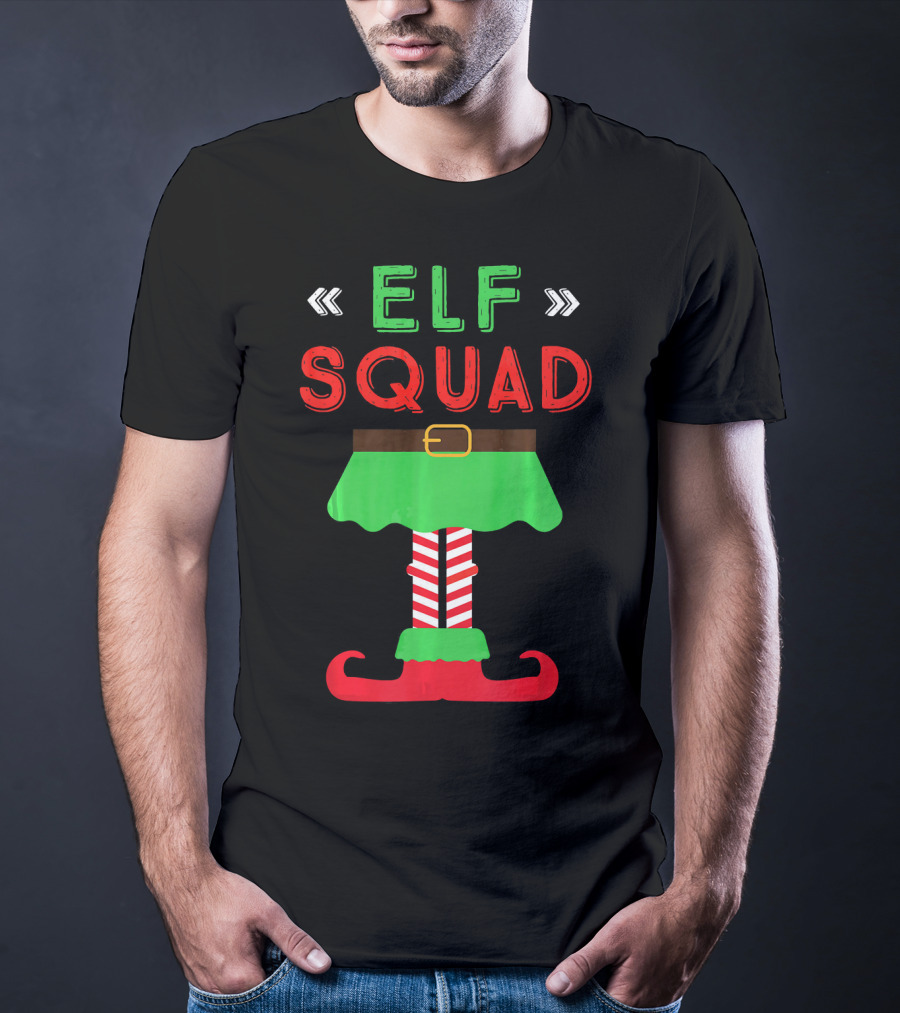 Elf Squad Christmas Holiday Funny Festive T-Shirt