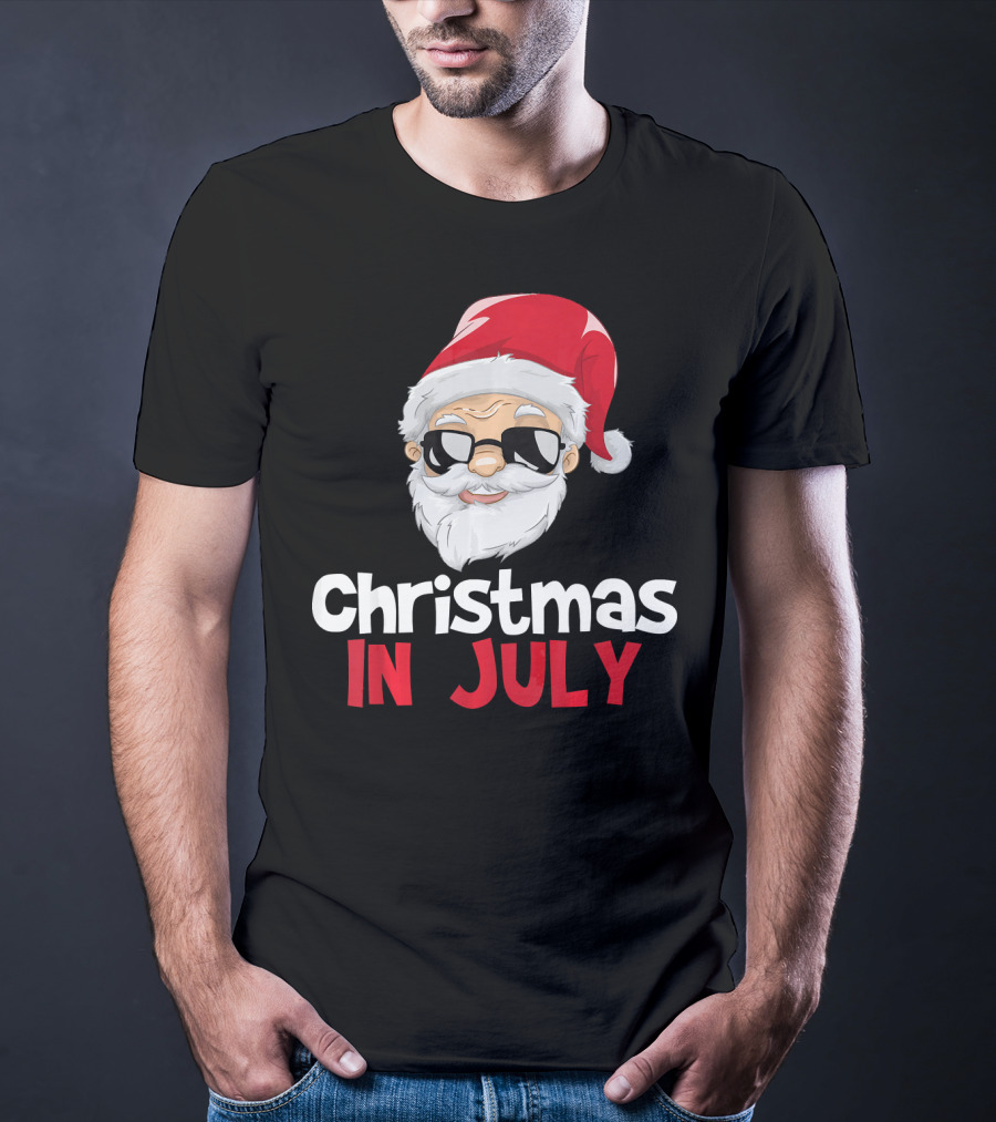 Christmas In July Santa Claus Iconic Holiday T-Shirt