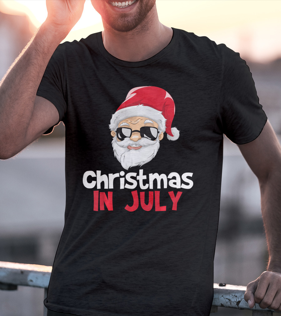Christmas In July Santa Claus Iconic Holiday T-Shirt
