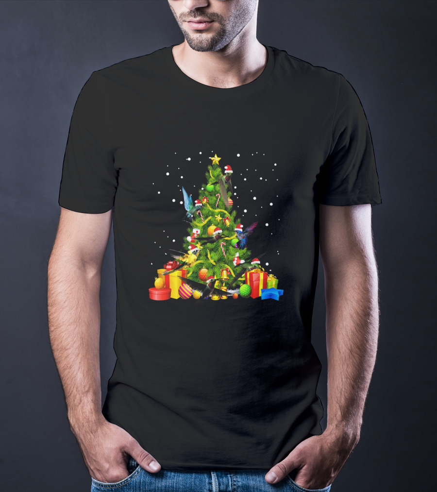 Funny Christmas Hummingbirds Bird Lover Holiday T-Shirt