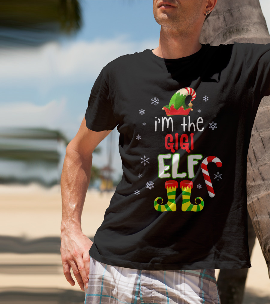 I'm The Gigi Elf Candy Cane Christmas Celebrations T-Shirt