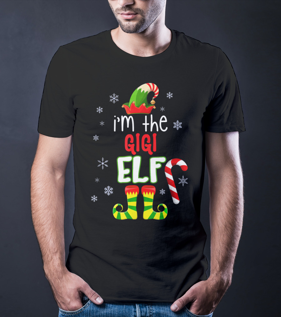 I'm The Gigi Elf Candy Cane Christmas Celebrations T-Shirt