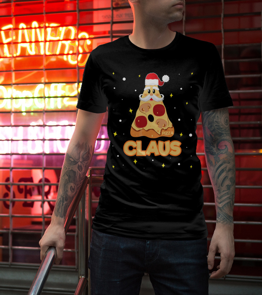 Pizza Claus Funny Santa Merry Crustmas T-Shirt