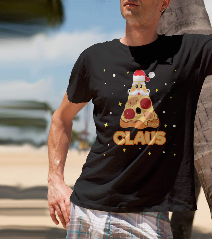Pizza Claus Funny Santa Merry Crustmas T-Shirt