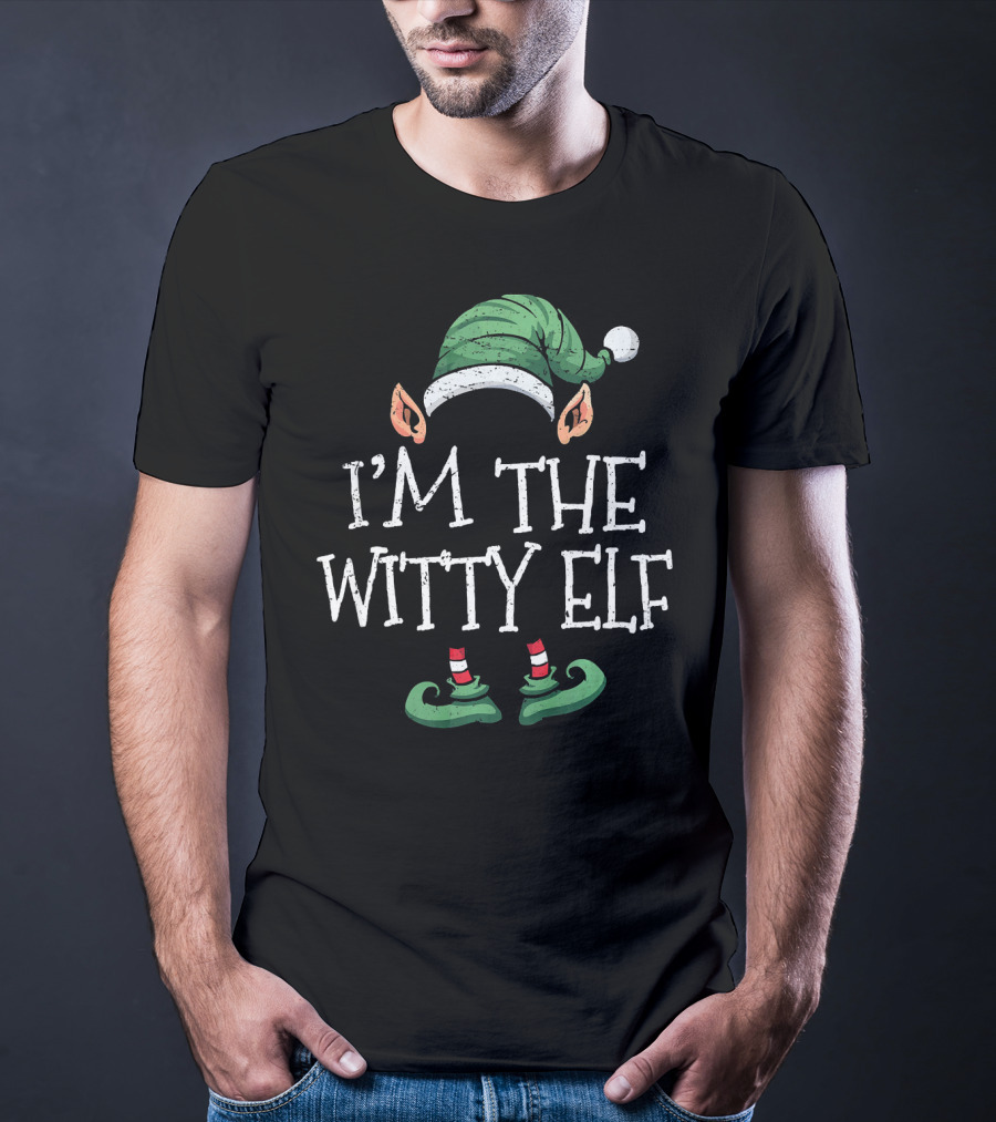I'm The Witty Elf Matching Family Group Christmas Costume T-Shirt