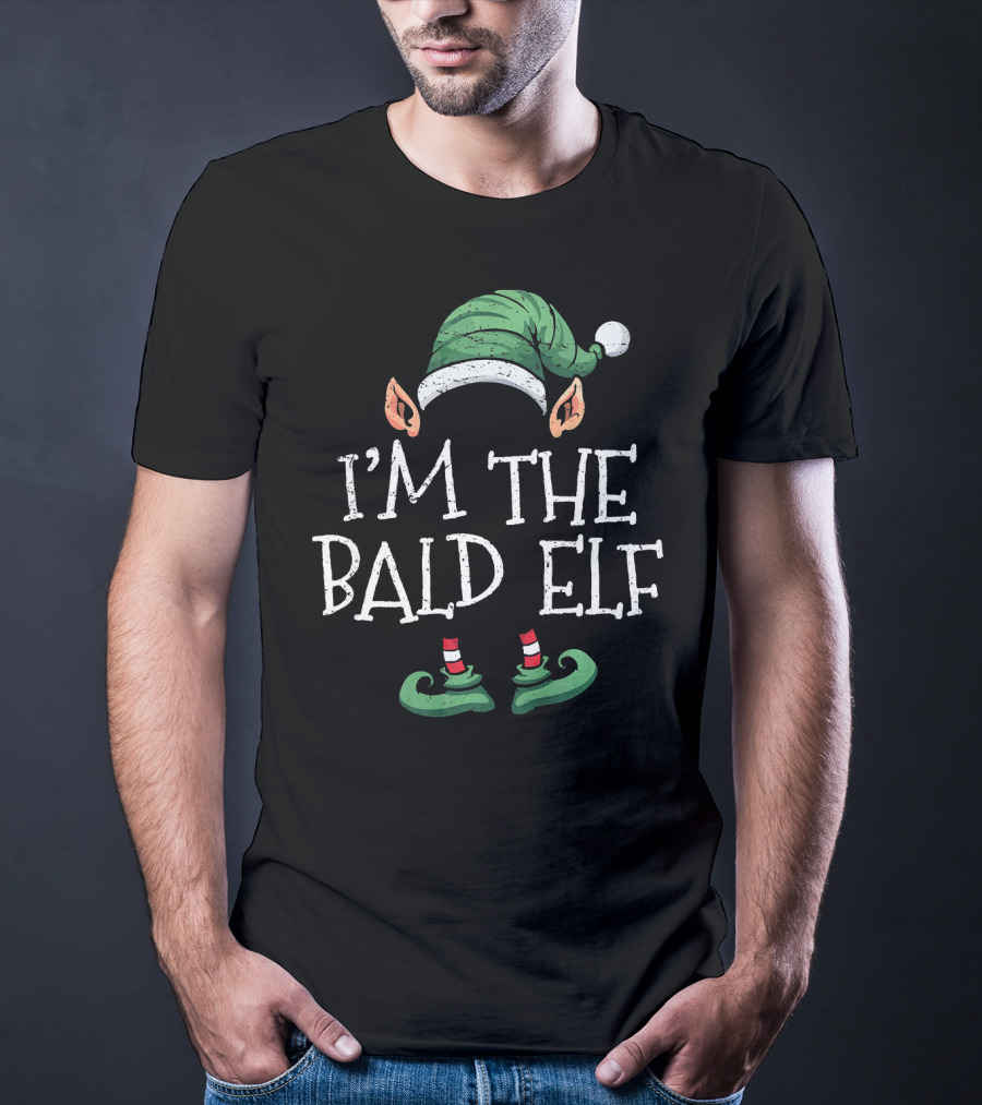 I'm The Bald Elf Christmas Family Group Matching T-Shirt