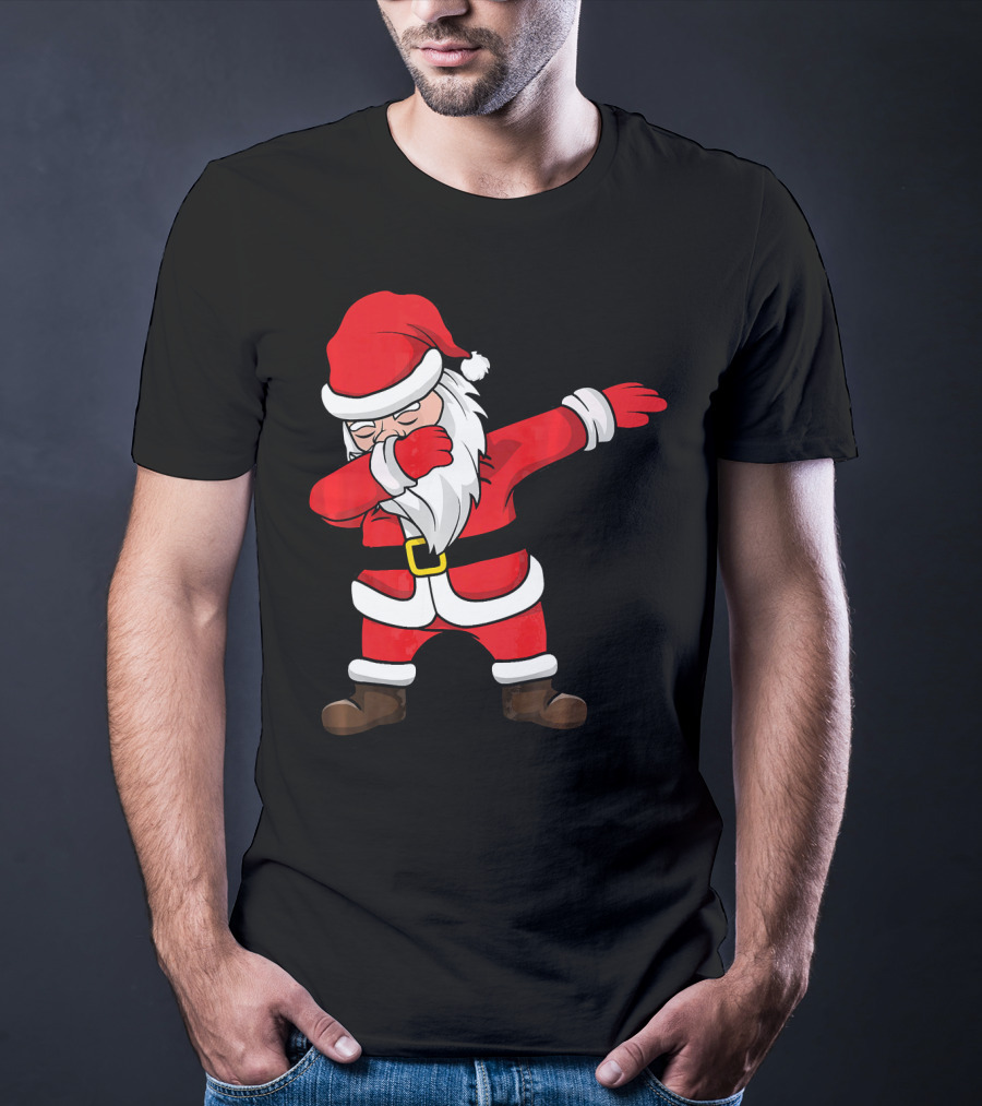 Dabbing Santa Kids Funny Claus Dab Christmas Dance T-Shirt