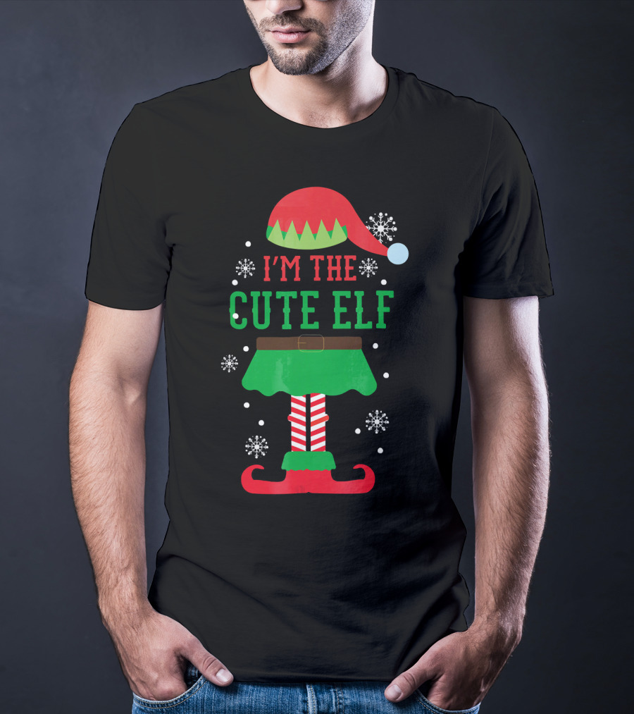 I'm The Cute Elf With Snowflakes T-Shirt