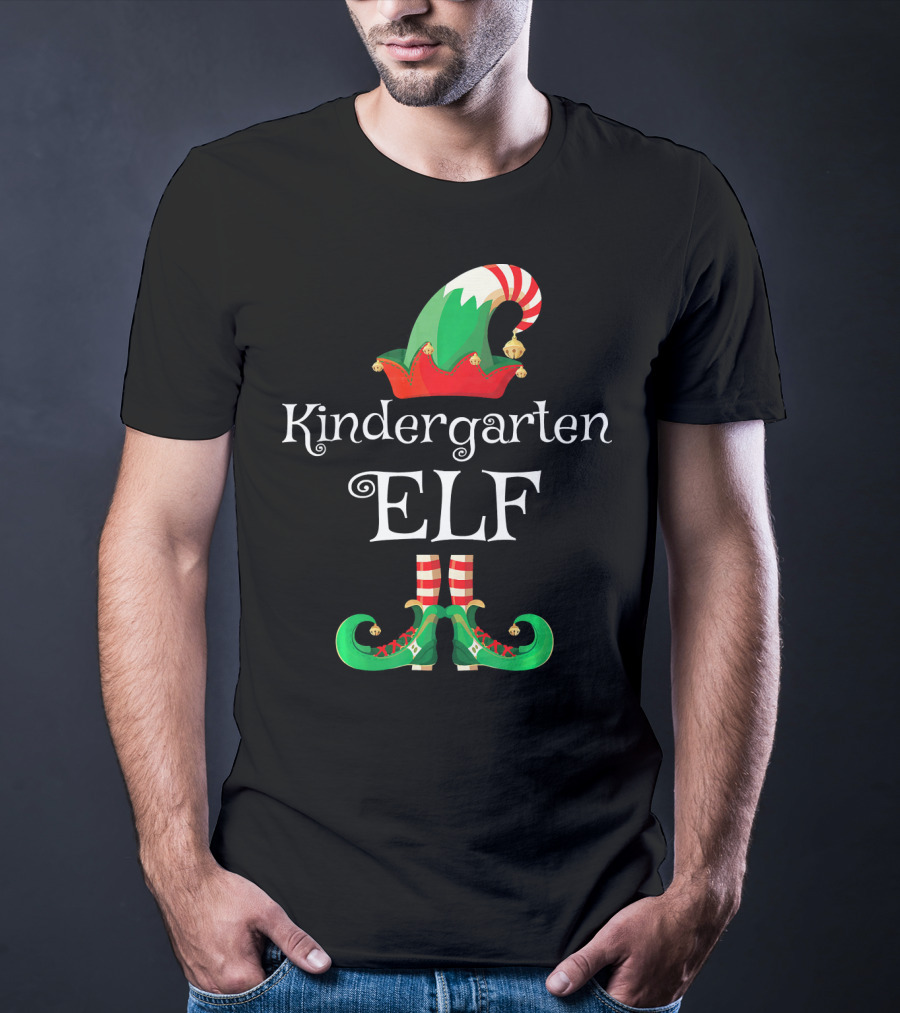 Kindergarten Elf Christmas School Spirit T-Shirt