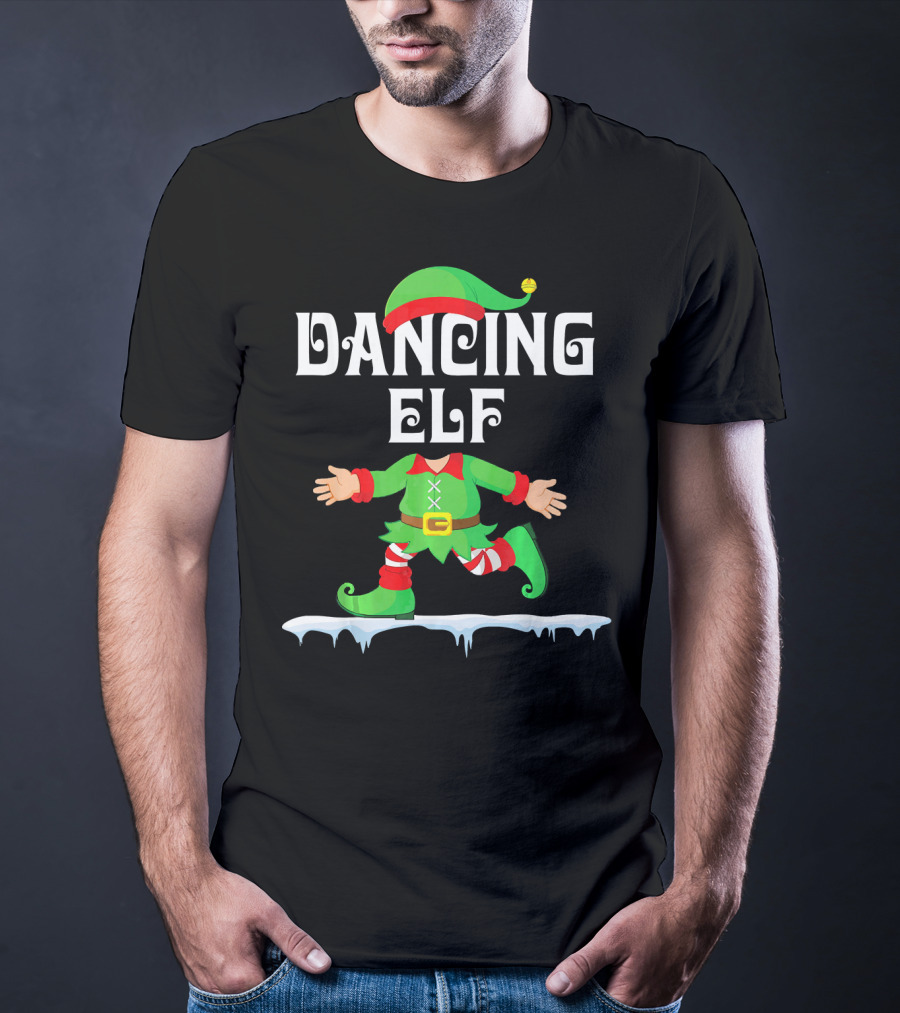 Dancing Elf Walking On Snow Dance T-Shirt