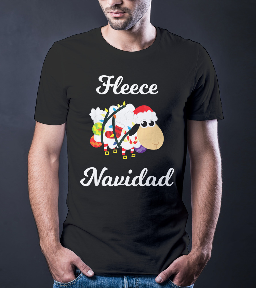 Fleece Navidad Funny Feliz Mexican Sheep Christmas Jumper Santa Hat T-Shirt