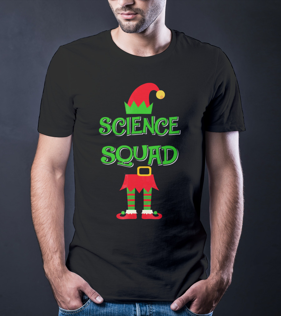 Science Squad Christmas Elf Teacher T-Shirt