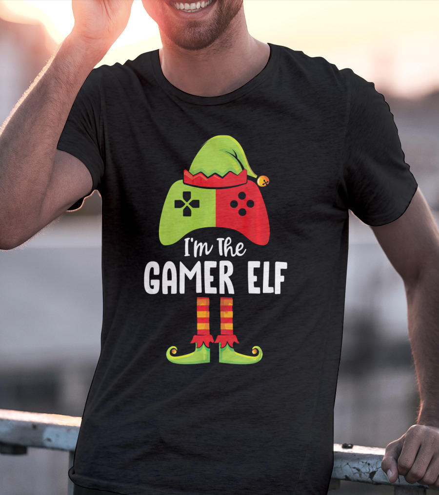 I'm The Gamer Elf Controller Hat Festive Costume T-Shirt