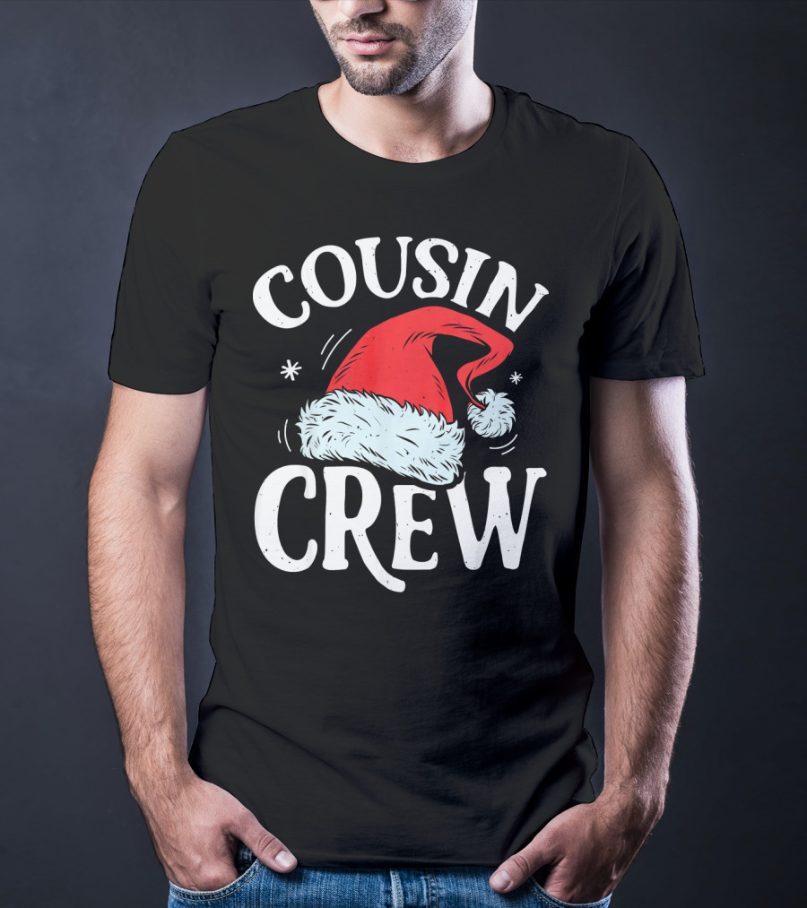 Cousin Crew Santa Hat Christmas T-Shirt