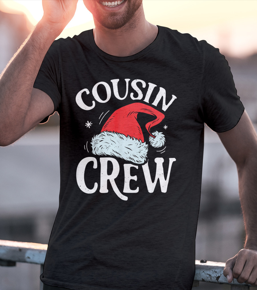 Cousin Crew Santa Hat Christmas T-Shirt