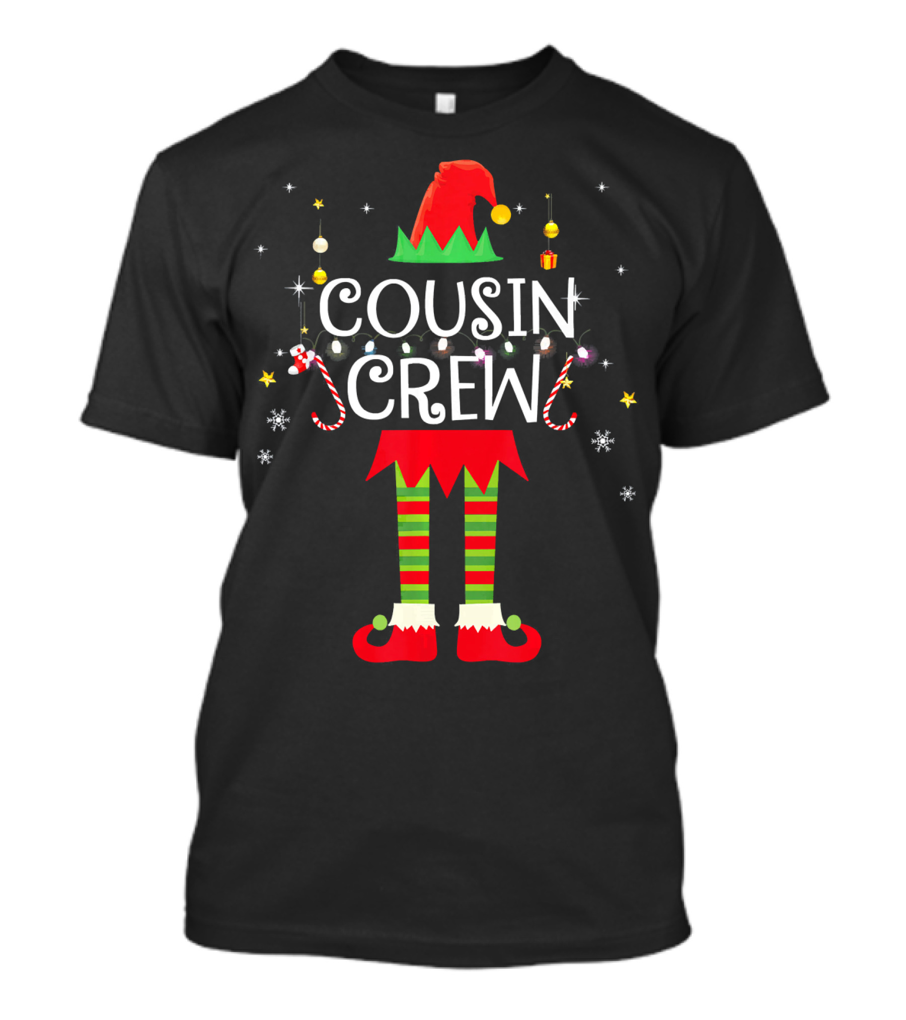 Cousin Crew Elf Holiday Matching Family T-Shirt