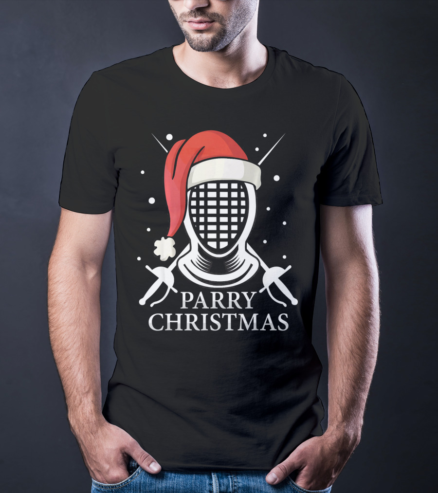 Parry Christmas Fencing Santa T-Shirt