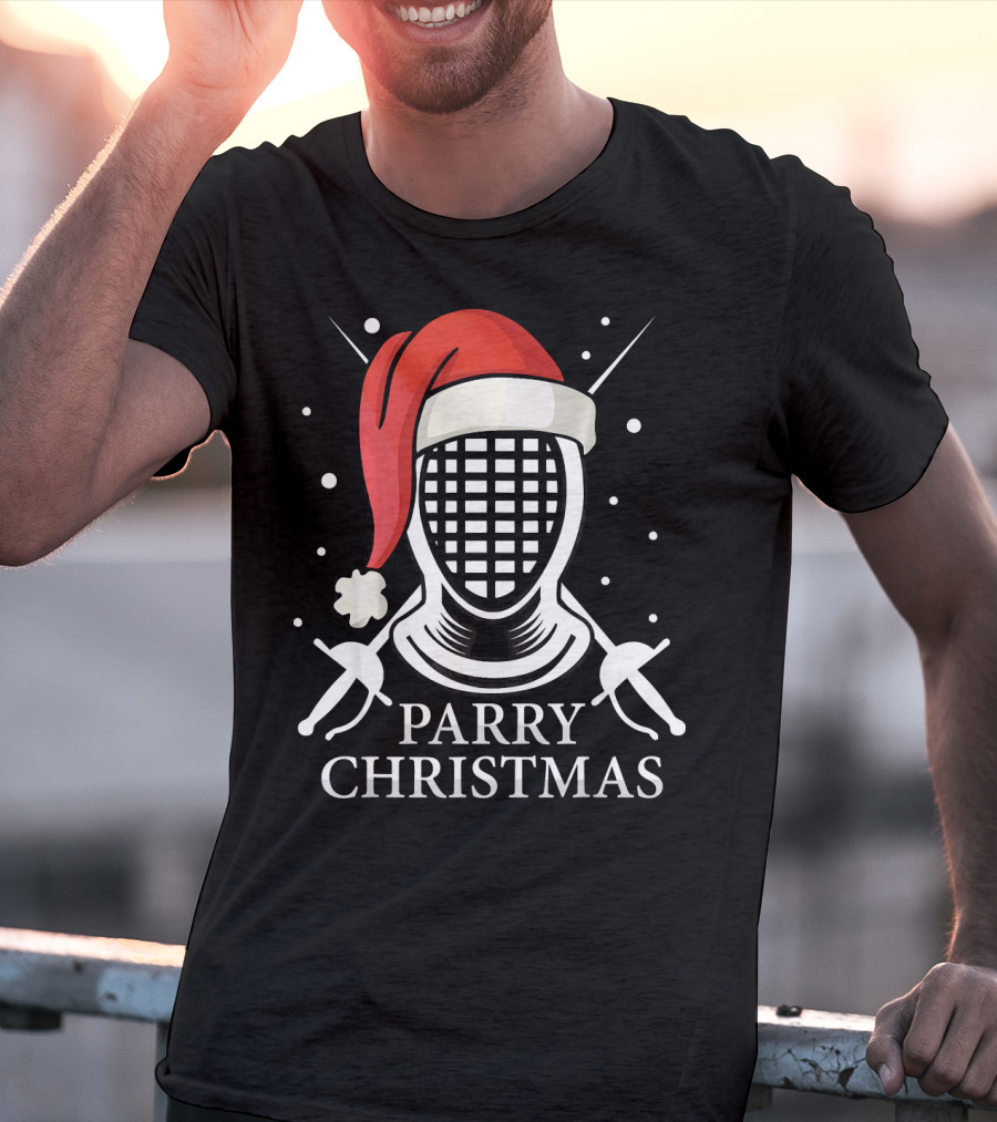 Parry Christmas Fencing Santa T-Shirt