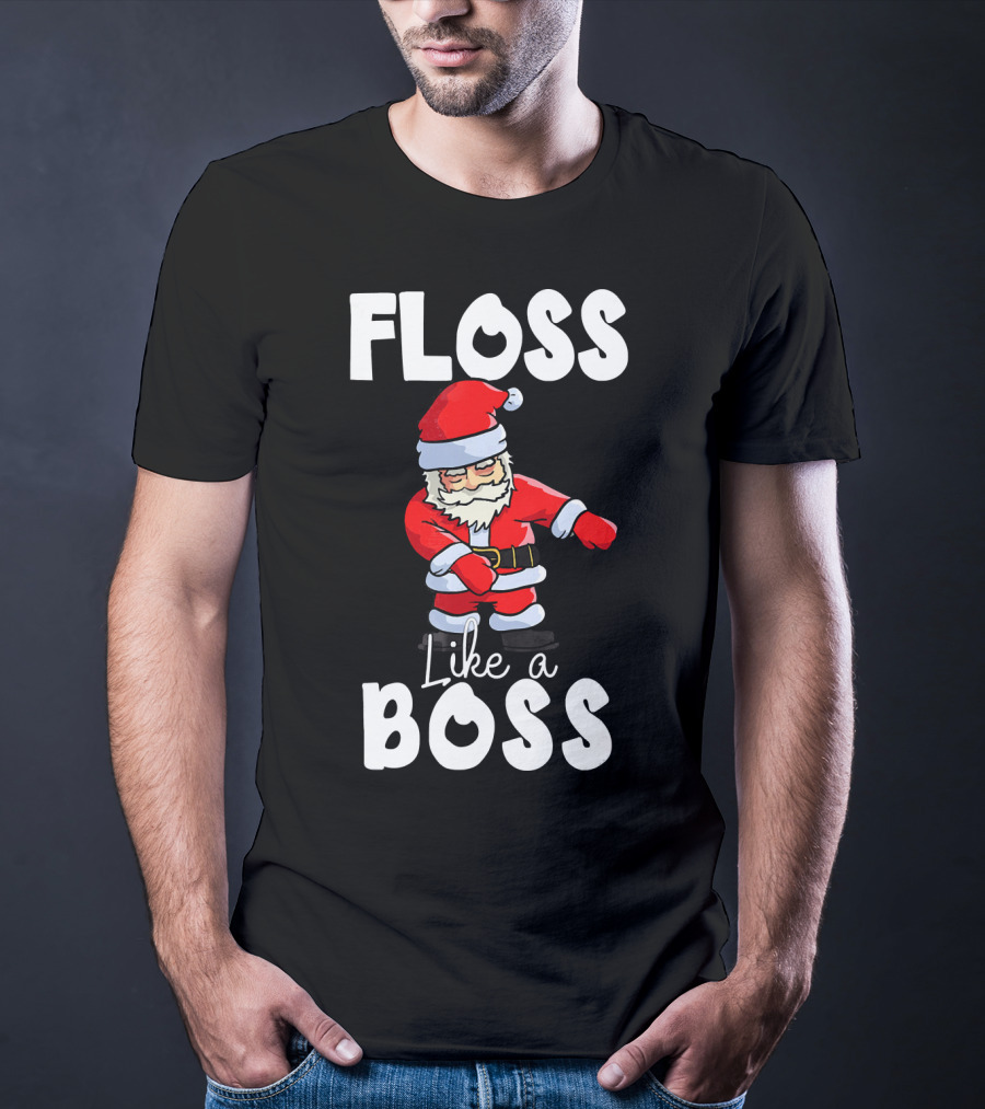 Floss Like A Boss Santa T-Shirt