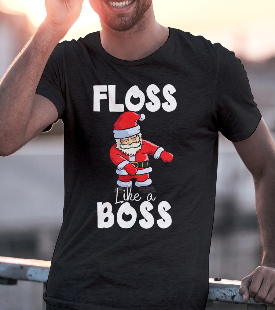 Floss Like A Boss Santa T-Shirt