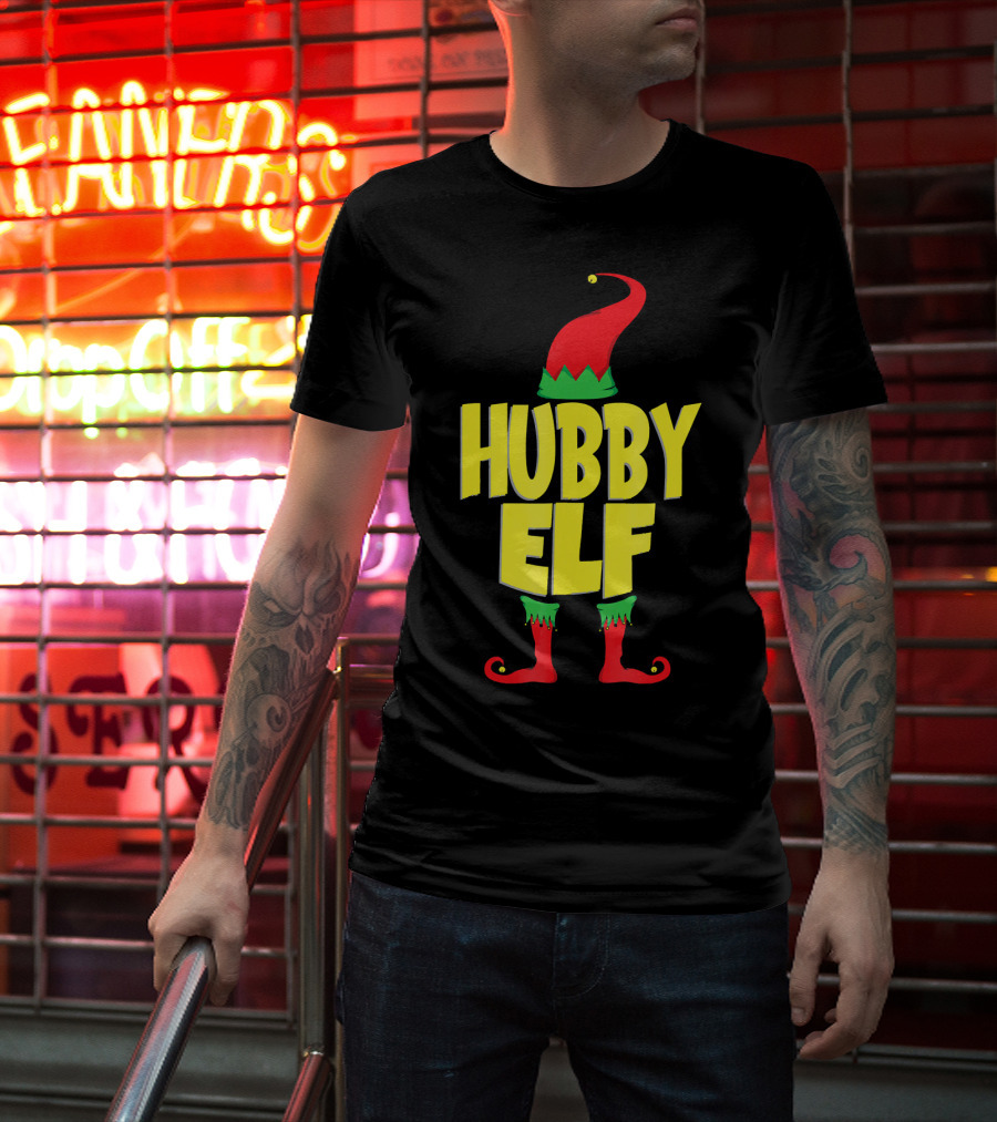 Hubby Elf Christmas Cute Cou T-Shirt