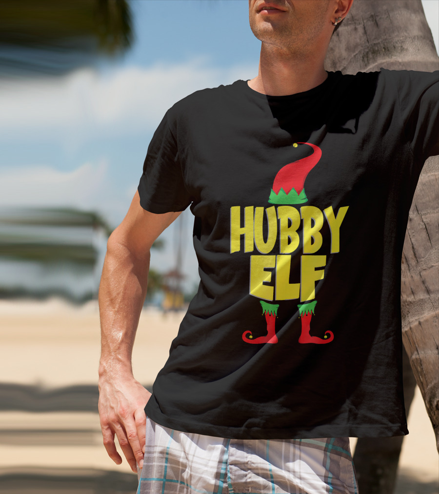 Hubby Elf Christmas Cute Cou T-Shirt