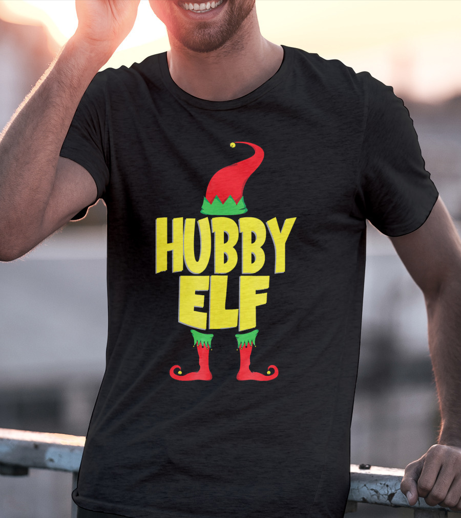 Hubby Elf Christmas Cute Cou T-Shirt
