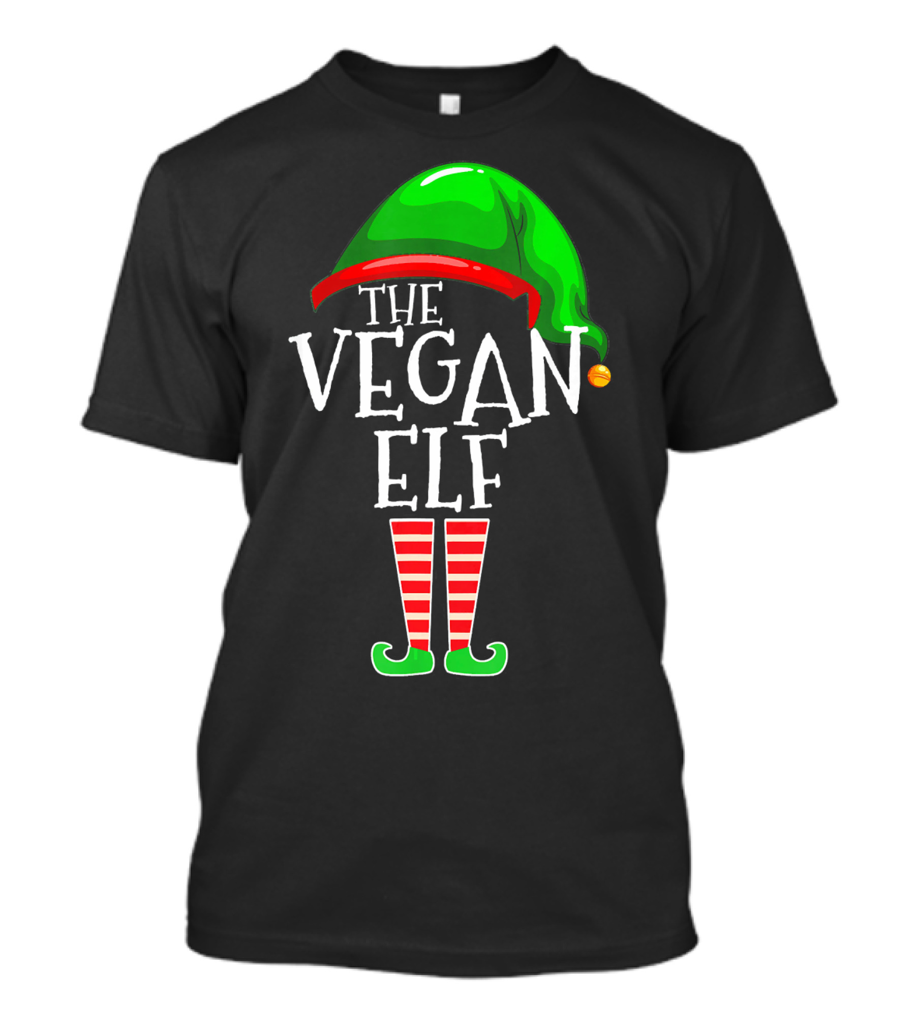 The Vegan Elf Holiday Humor Christmas T-Shirt