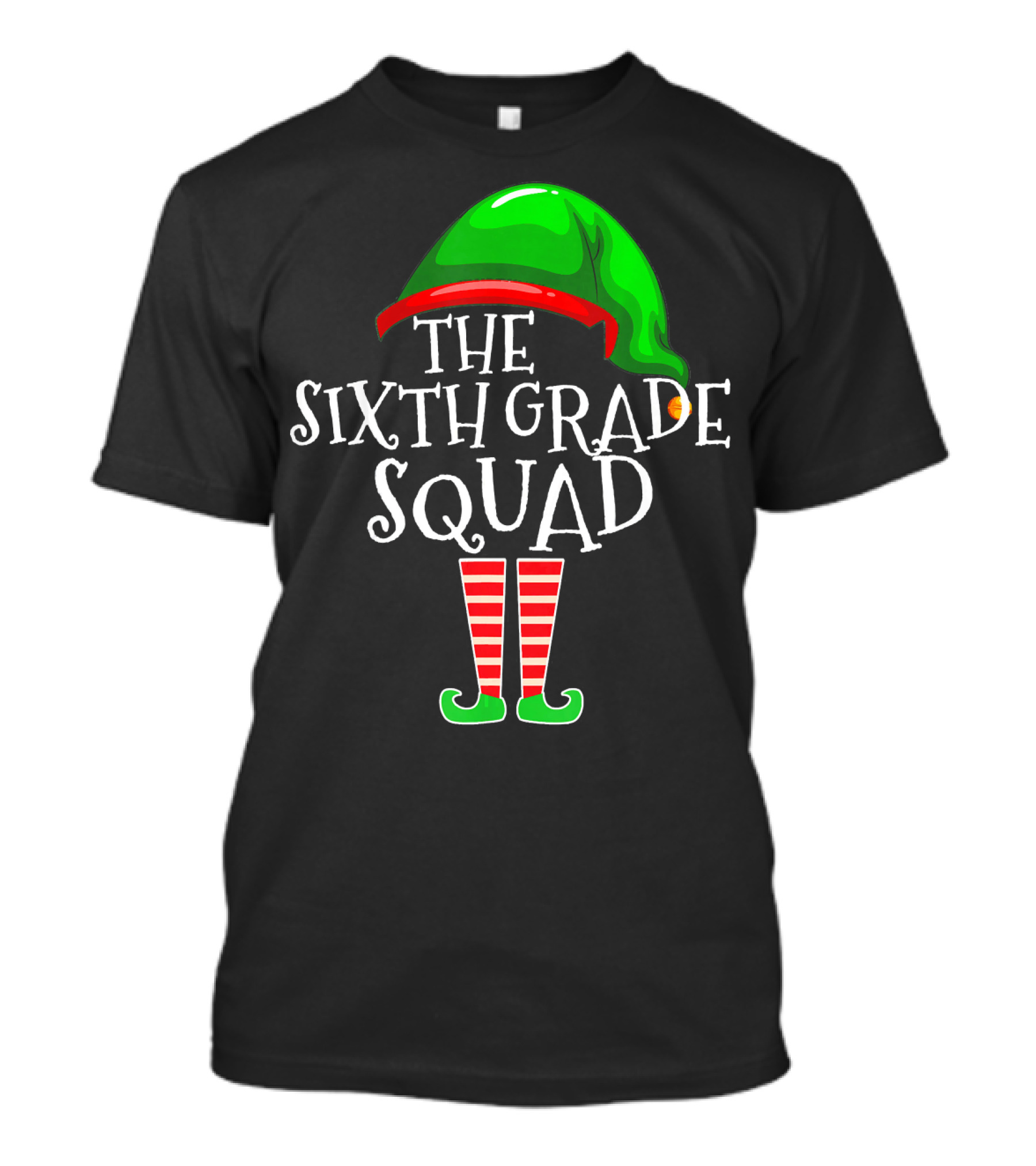 Sixth Grade Squad Elf Group Matching Christmas T-Shirt