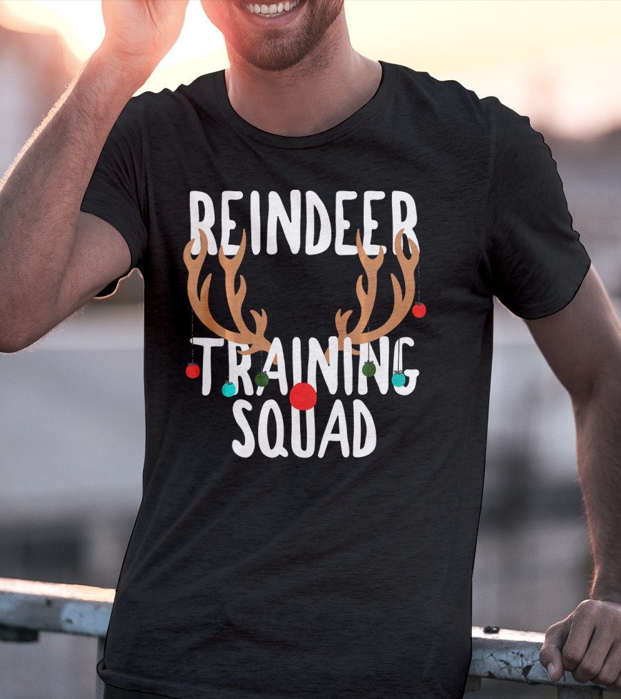 Reindeer Training Squad Team Antler Ornaments T-Shirt