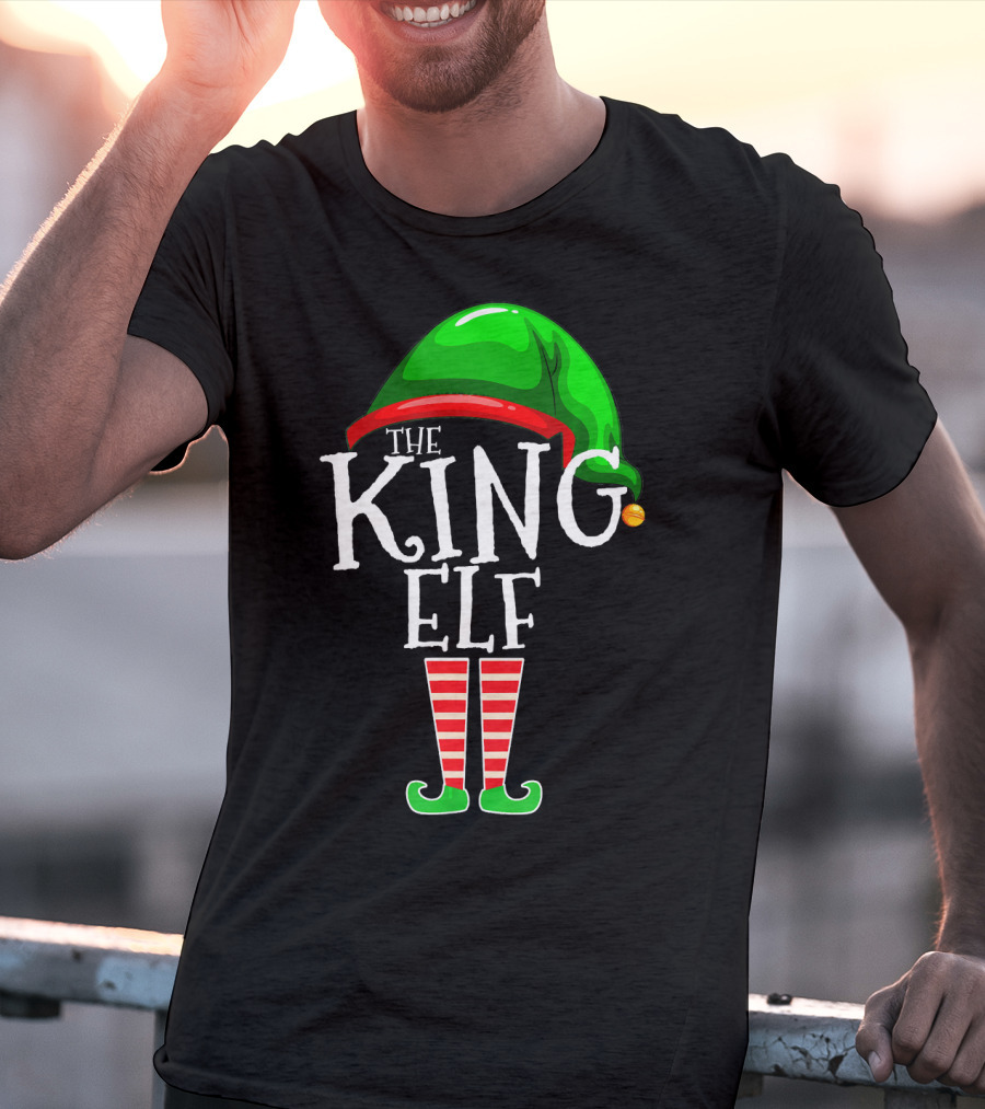 The King Elf Family Matching Group Christmas Outfit Holiday Helper T-Shirt