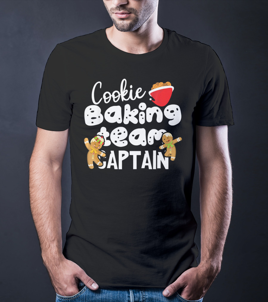 Cookie Baking Team Captain Gingerbread Mixing Bowl T-Shirt
