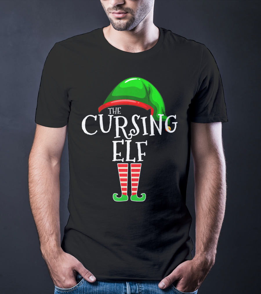 The Cursing Elf Family Matching Holiday Humor T-Shirt