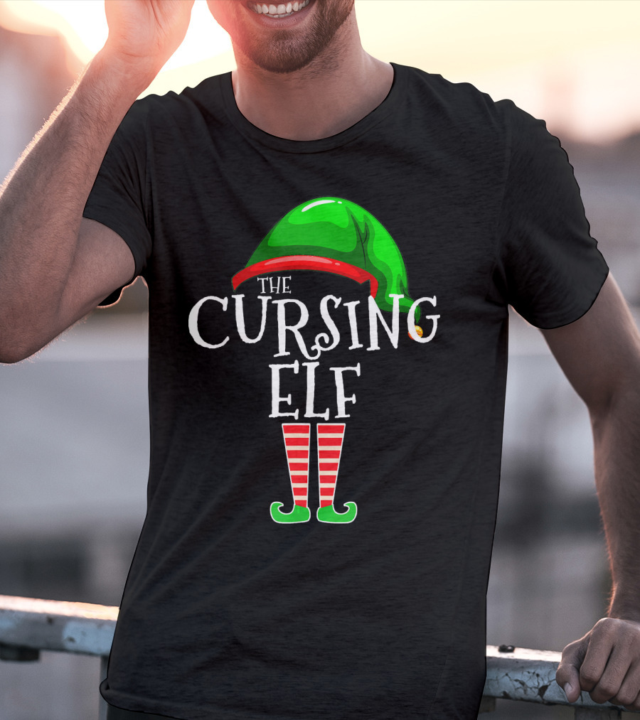 The Cursing Elf Family Matching Holiday Humor T-Shirt