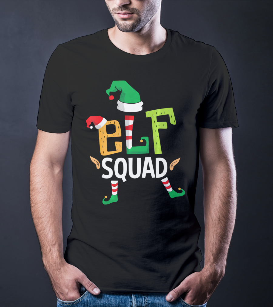 Elf Squad Funny Elves Family Christmas T-Shirt
